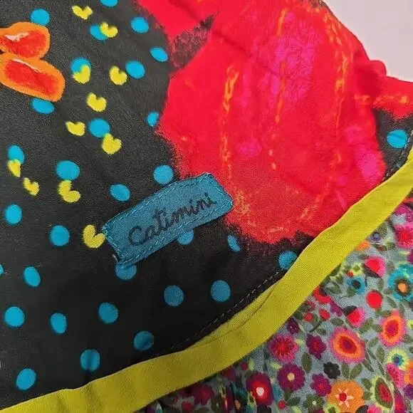 Catimini Toddler Girl Dress 4/104 Boho Style Floral Cotton Zip Back - Picture 4 of 15